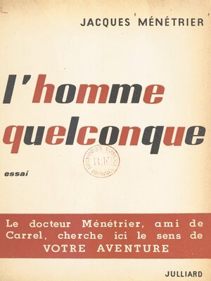 cover image of L'homme quelconque